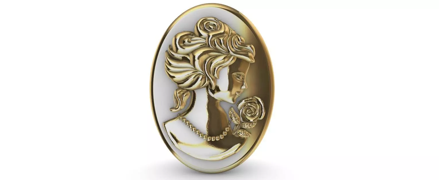 Cameo woman Camafeu 3D print model_0
