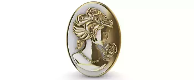 Cameo woman Camafeu  3D print model