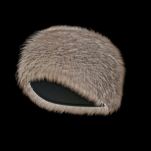 Hair Fur Hat Cloth Low-poly 3D model