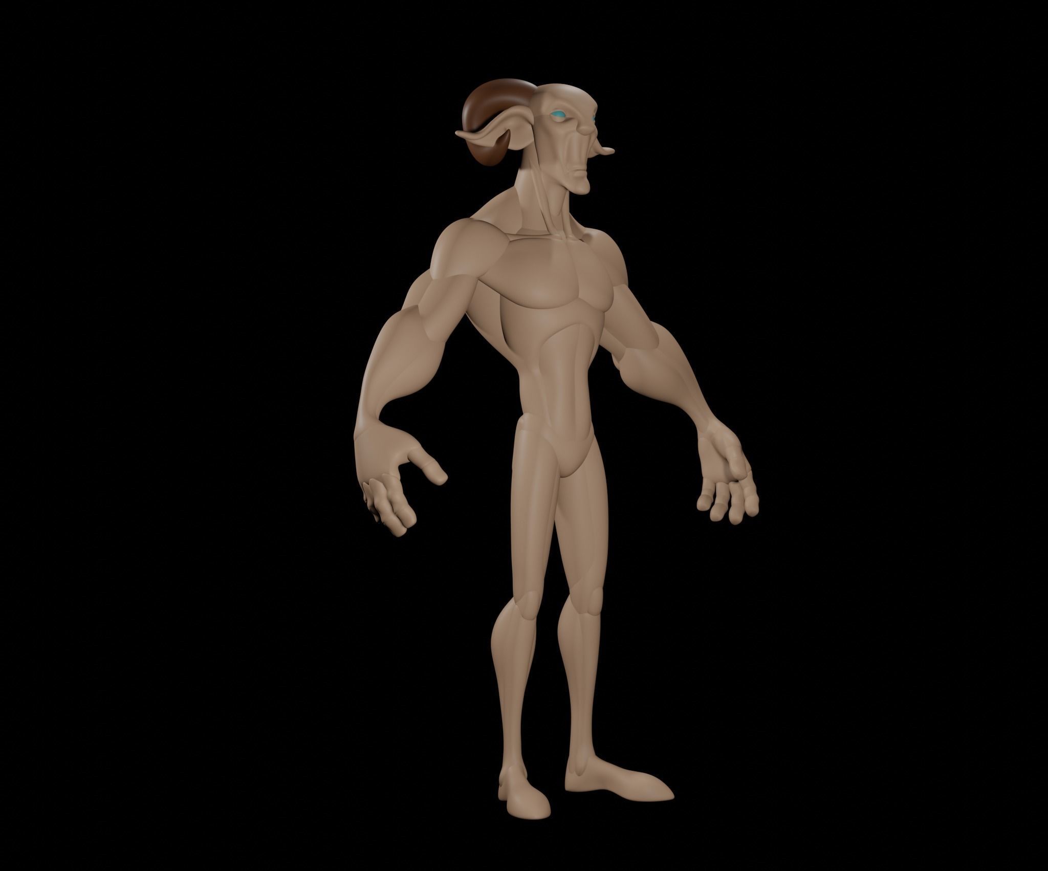 Goat Creature 3D model_8