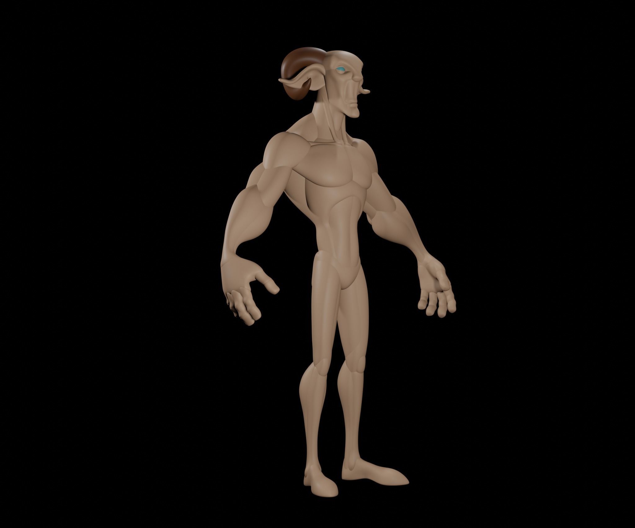 Goat Creature 3D model_9