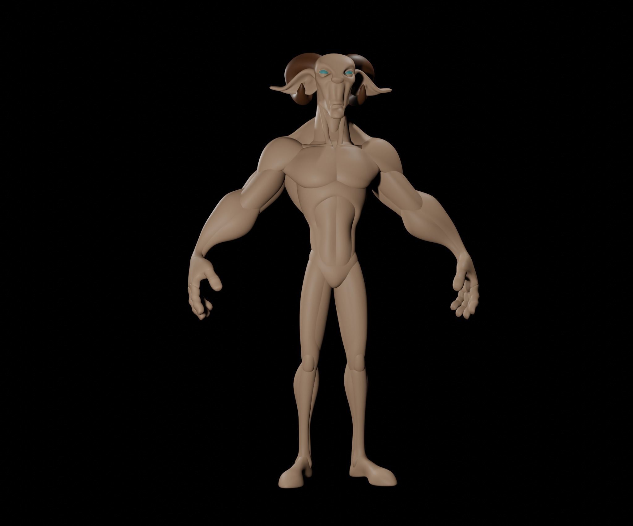 Goat Creature 3D model_24