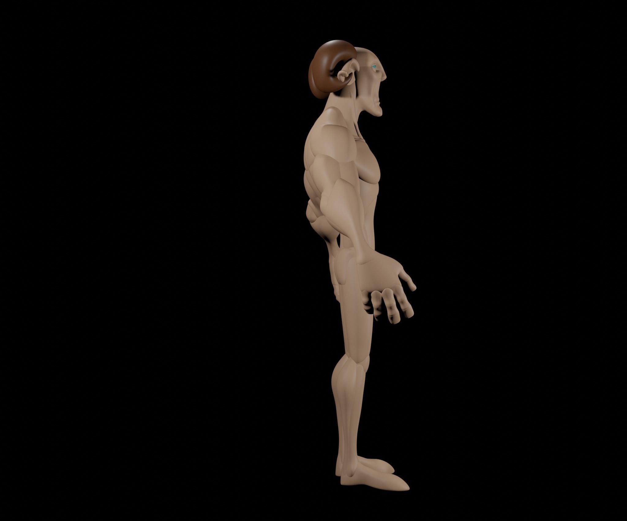 Goat Creature 3D model_10