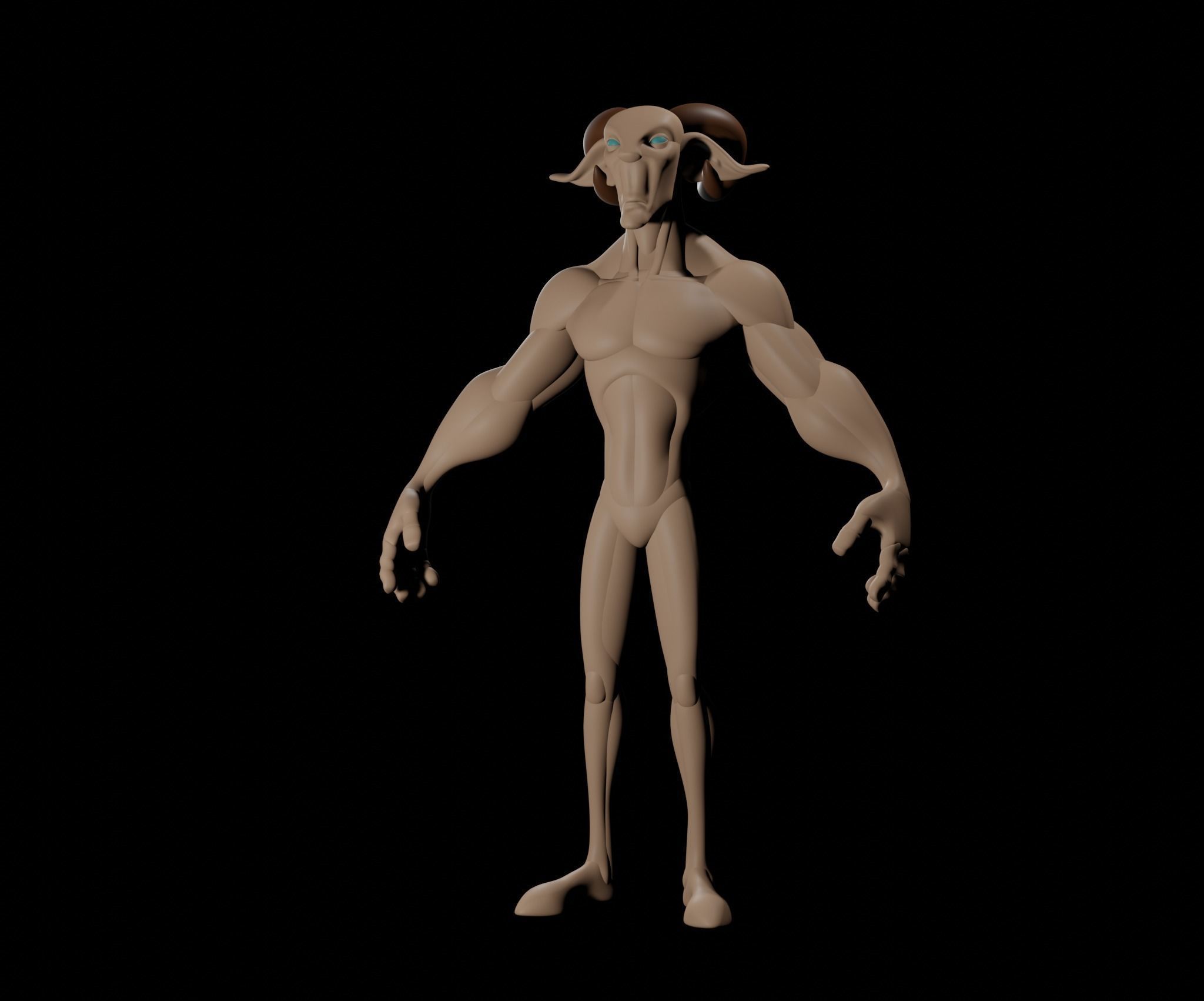 Goat Creature 3D model_23