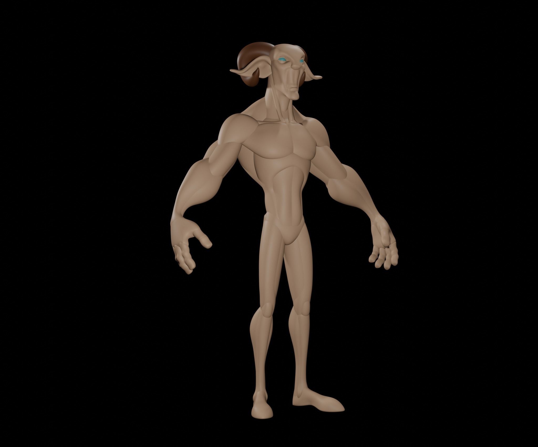 Goat Creature 3D model_5