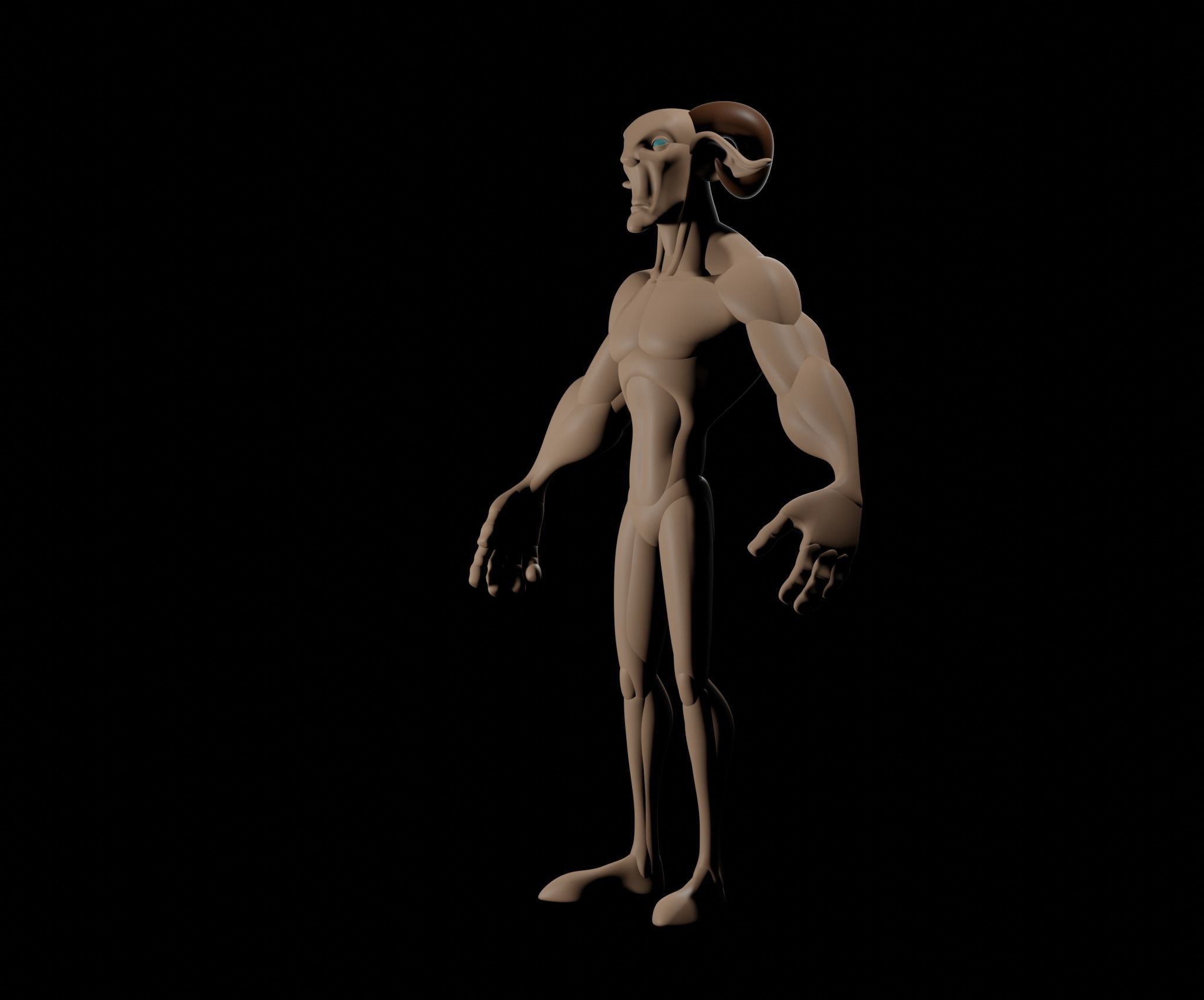Goat Creature 3D model_22