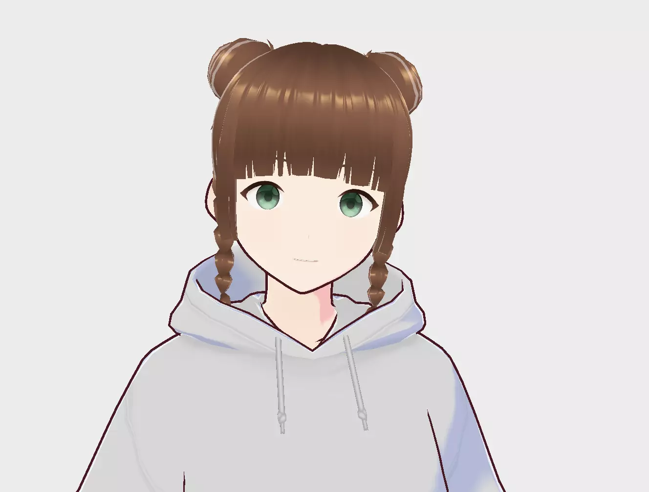 Girl7 girl in hoodie and sneakers 3D model
