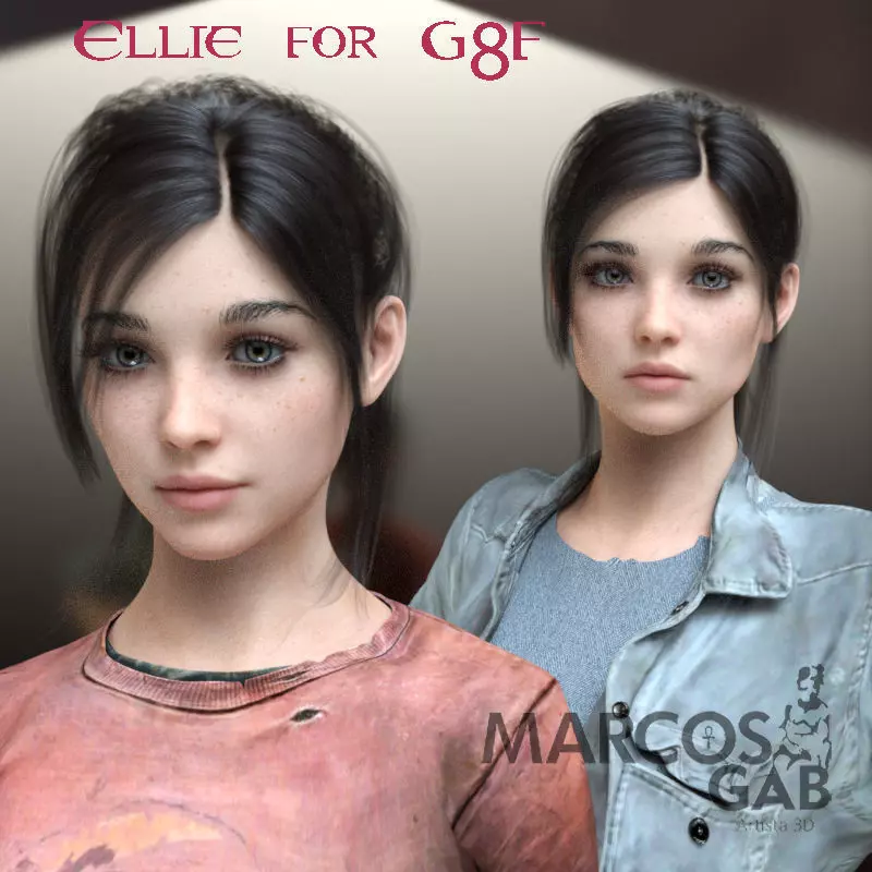 Ellie for Genesis 8 Female 3D model_0