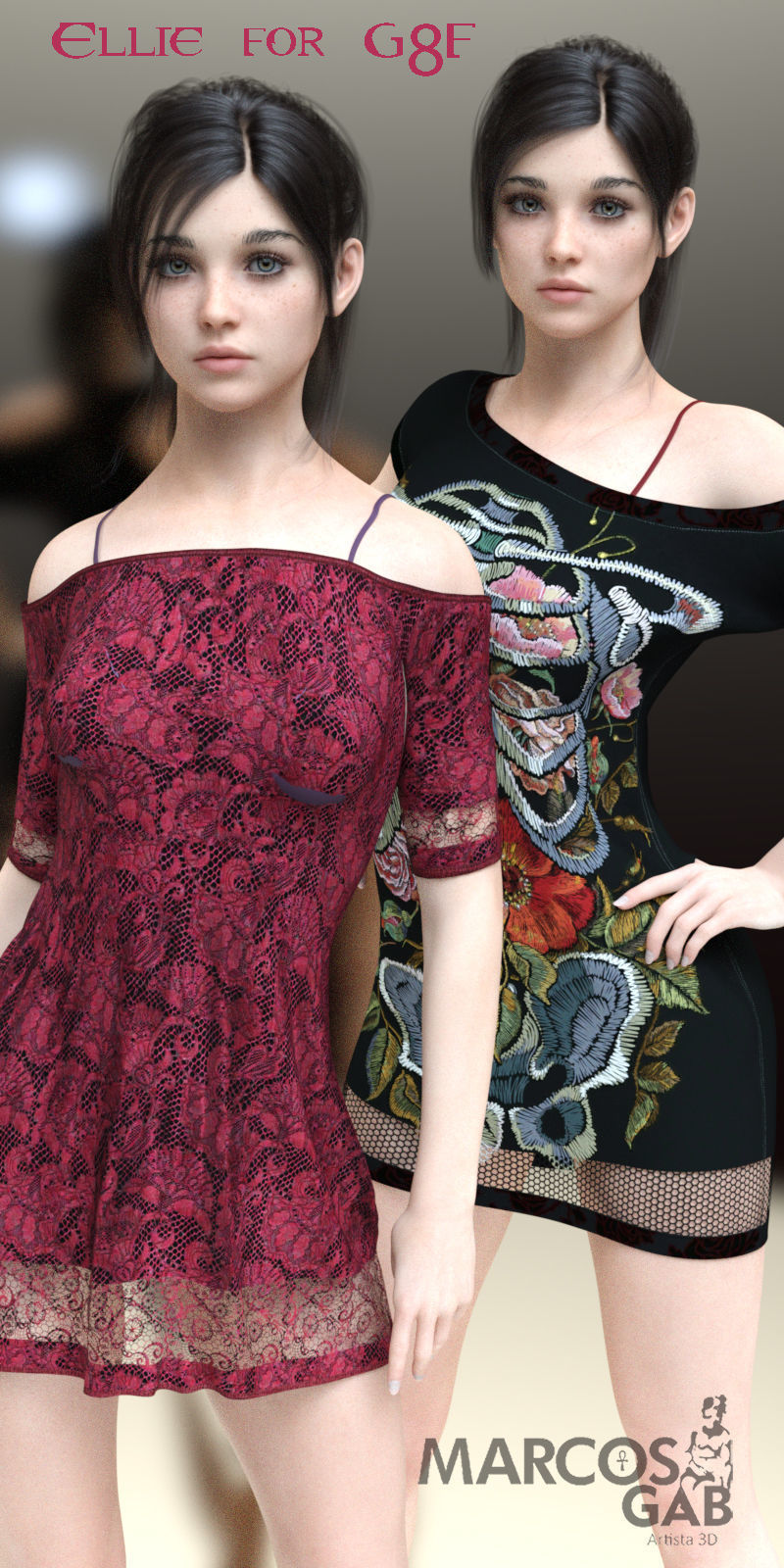 Ellie for Genesis 8 Female 3D model_1