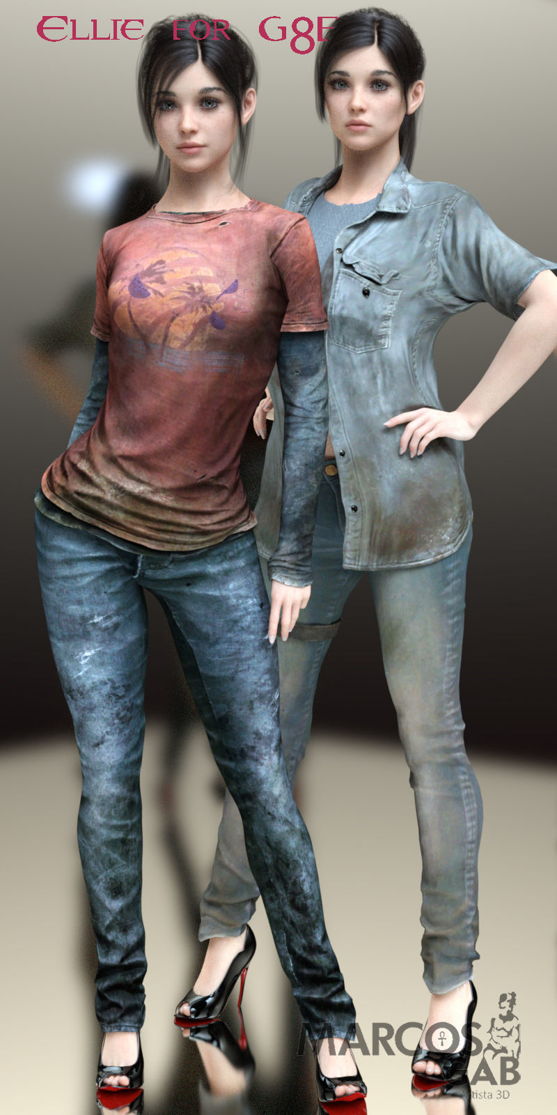 Ellie for Genesis 8 Female 3D model_13