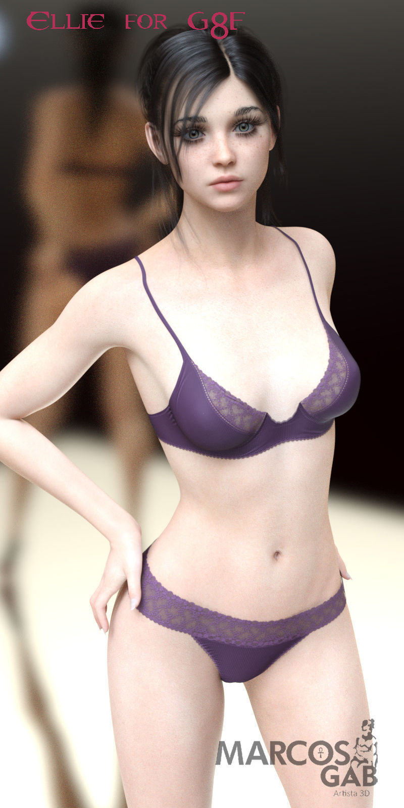 Ellie for Genesis 8 Female 3D model_20