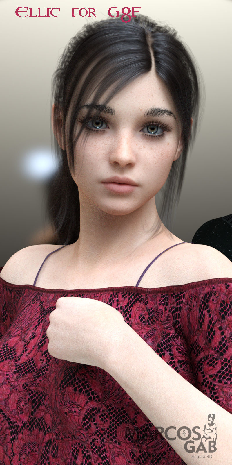 Ellie for Genesis 8 Female 3D model_17