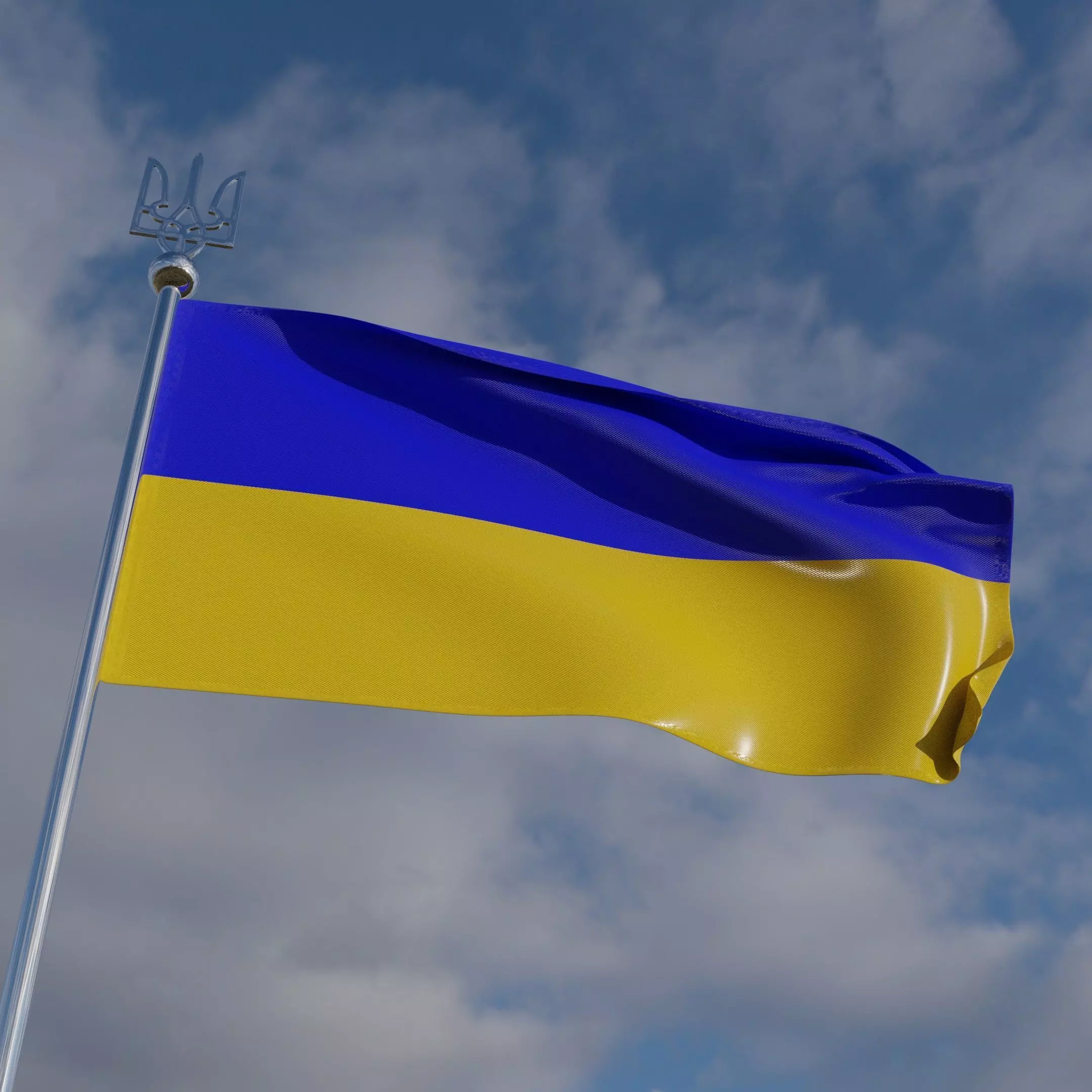 Flag of Ukraine Free 3D model_0