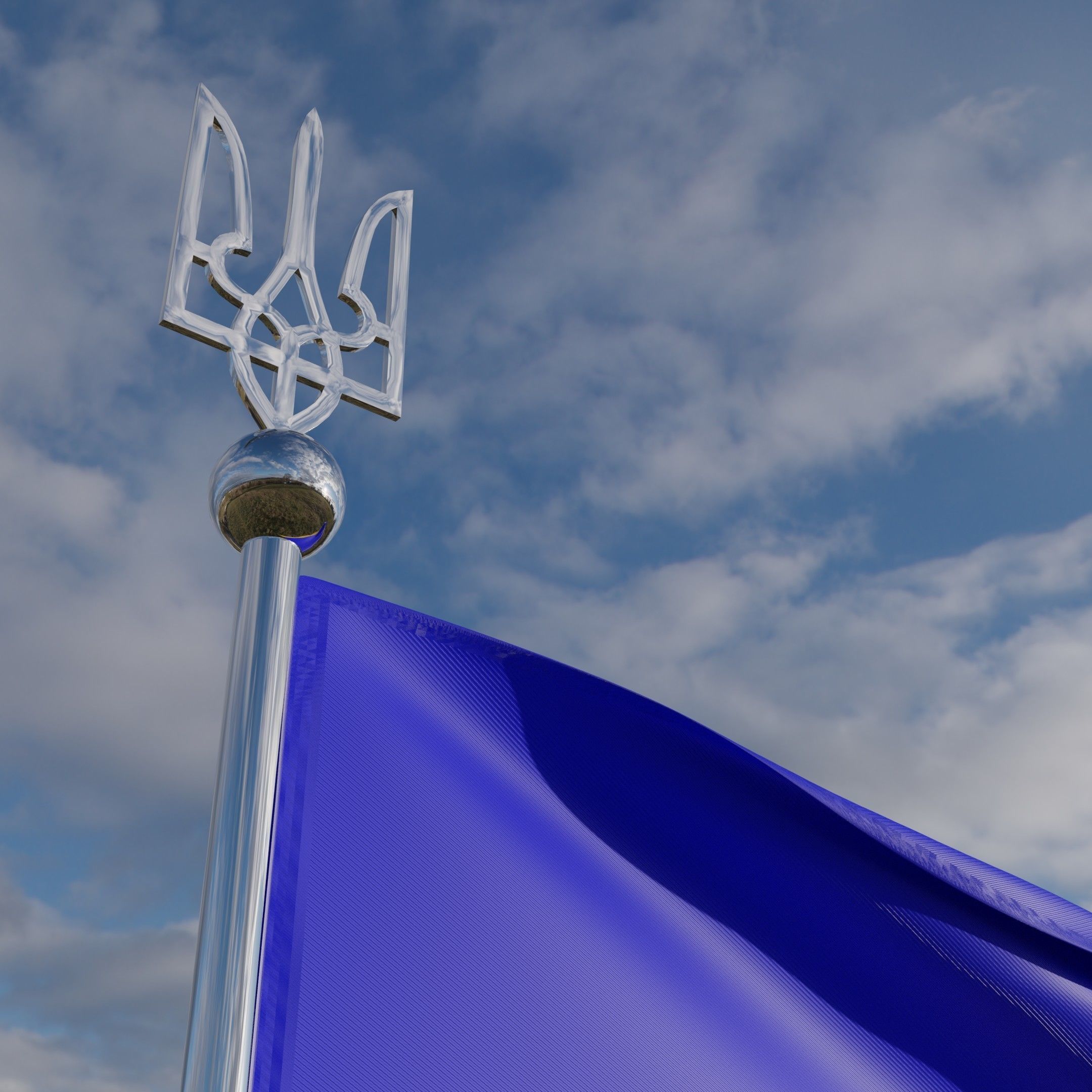 Flag of Ukraine Free 3D model_2
