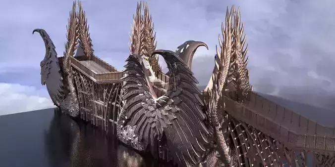 Angel Wings Bridge 3D model