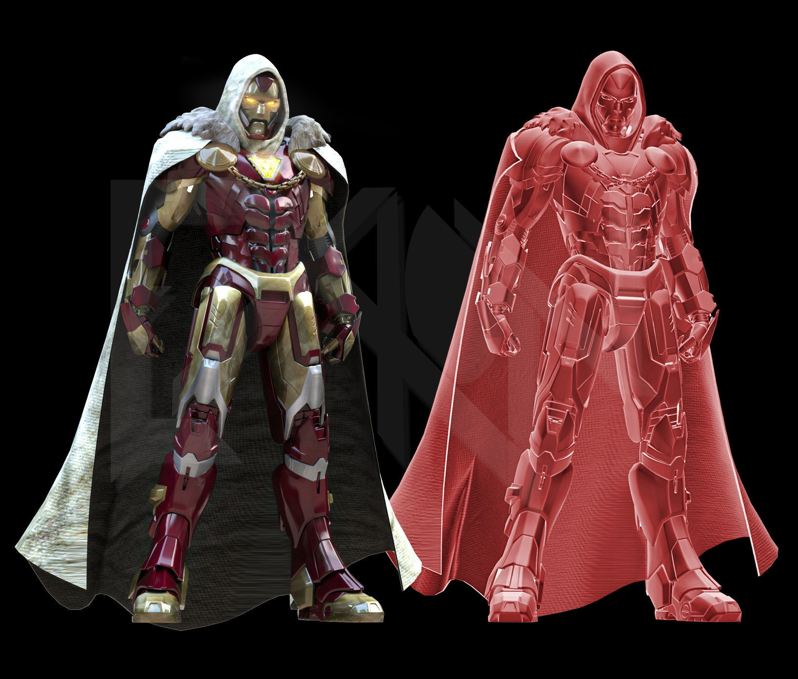 Emperor Iron Man MK Infinity 3D model_3