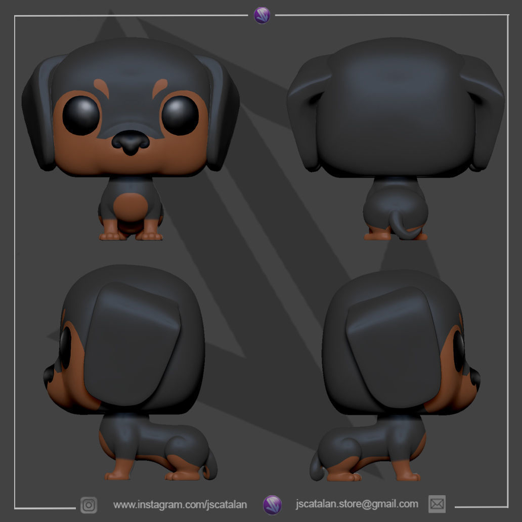 Funko Pop Dog V1 3D print model_1