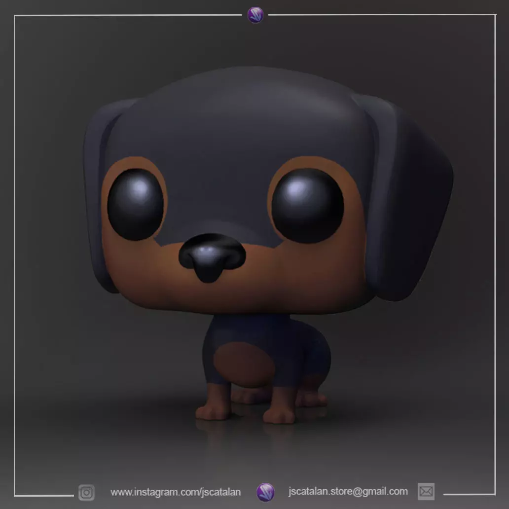 Funko Pop Dog V1 3D print model_0