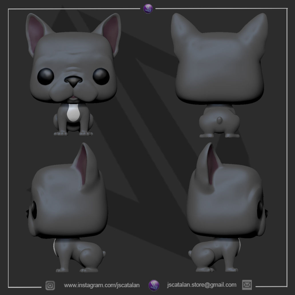 Funko Pop Dog V2 3D print model_2