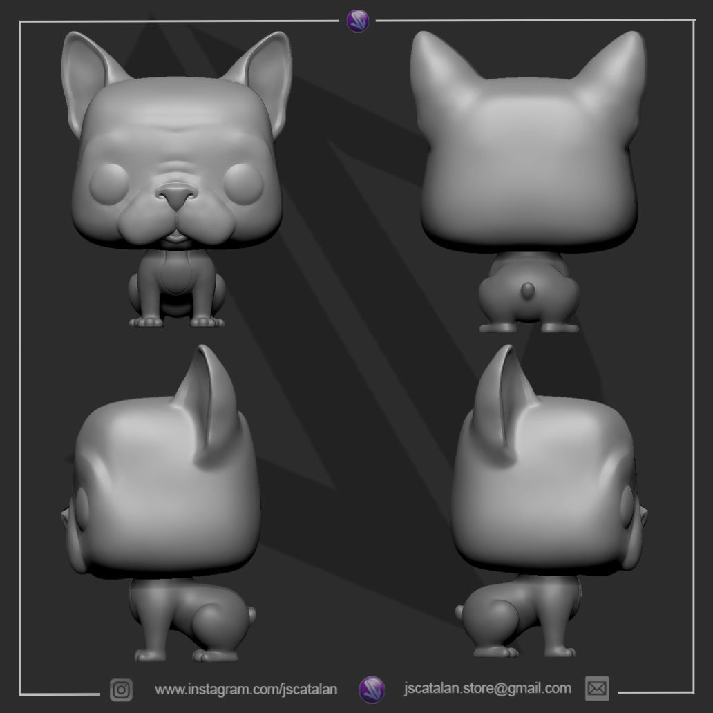 Funko Pop Dog V2 3D print model_3