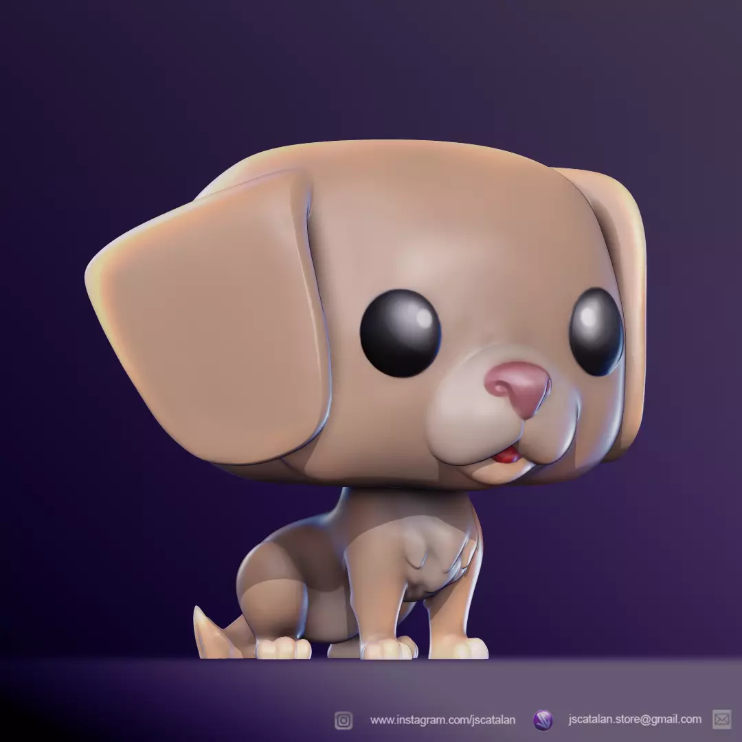 Funko Pop Dog V4 3D print model_0