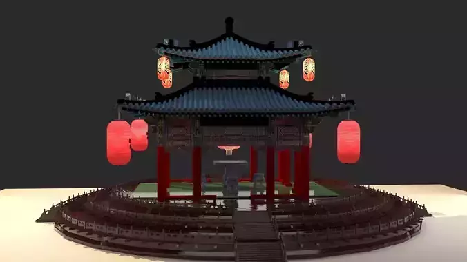 Chinese pavilion 3D model