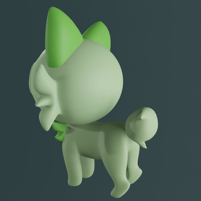 SPRIGATITO POKEMON 3D print model_4
