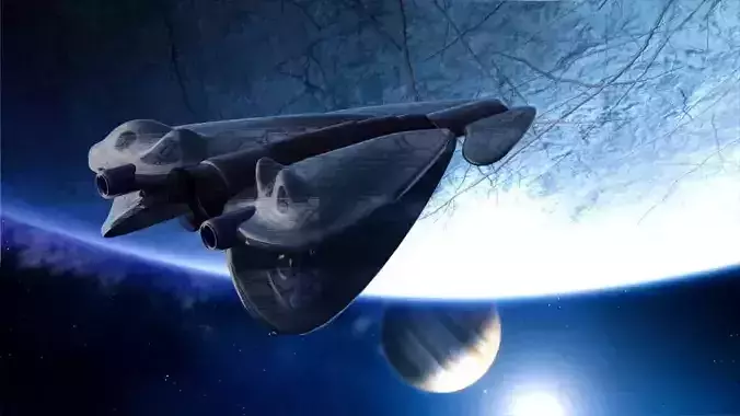 Spaceship Sci-fi 3D Spaceship Sci-Fi NFT Free low-poly 3D model