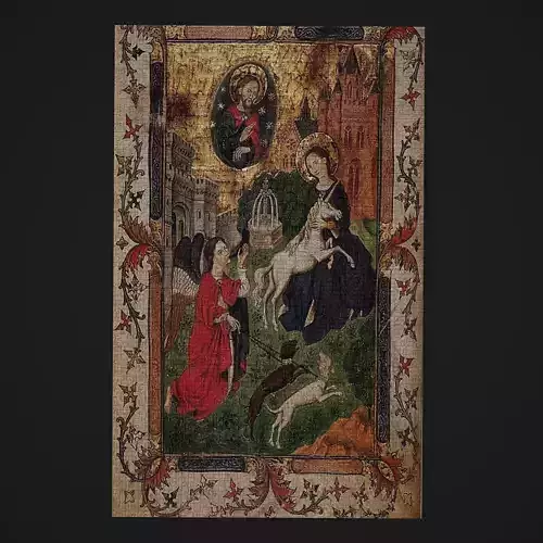 Madonna and Unicorn Tapestry