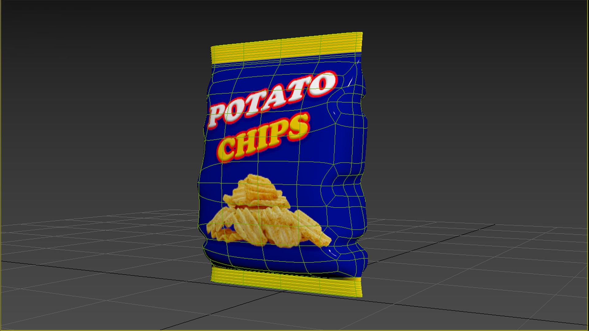 Potato Chip Packet Pack packaging 3D model_6