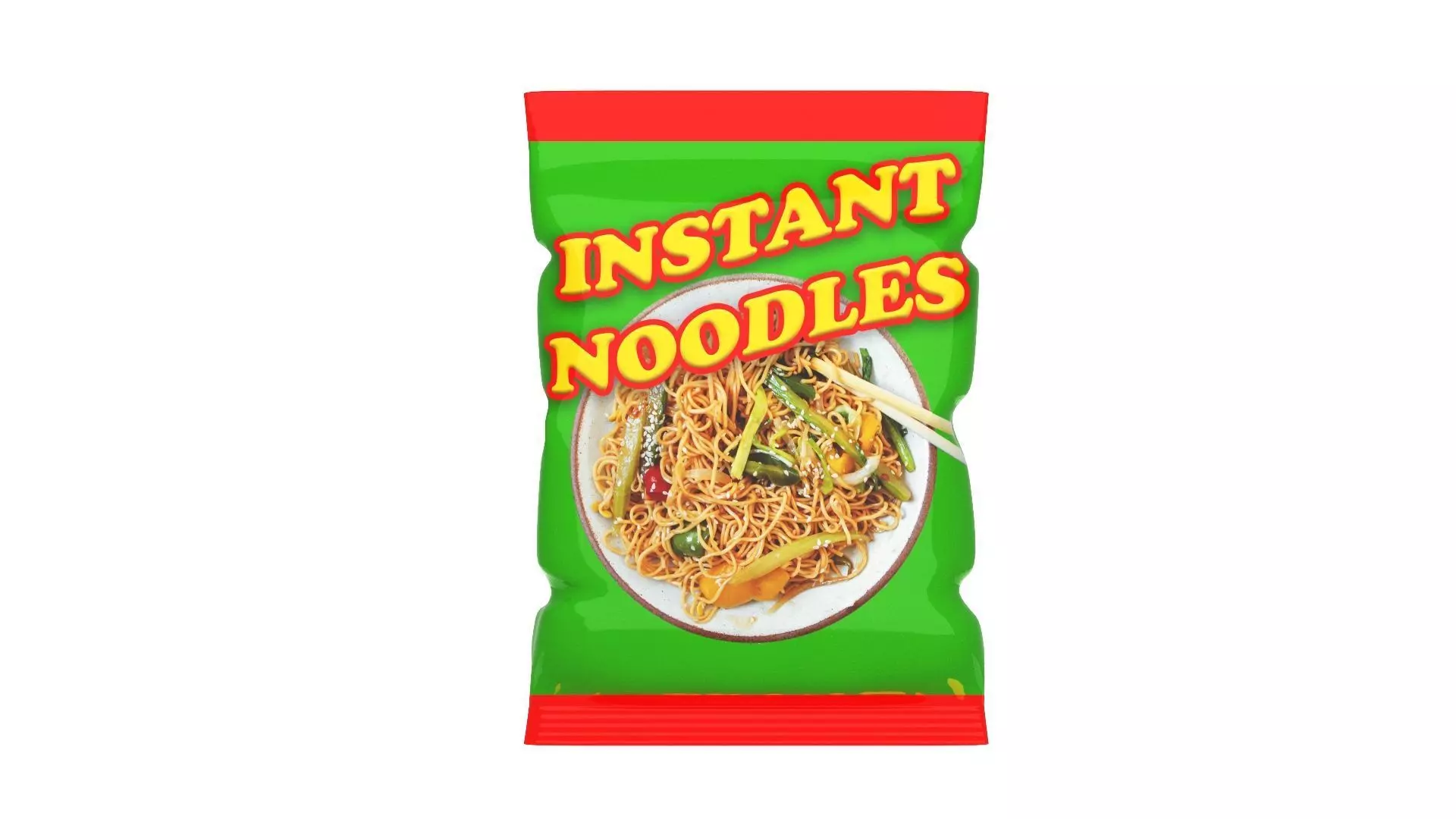 Instant Noodle Packet Food Pack Packaging 3D model_0