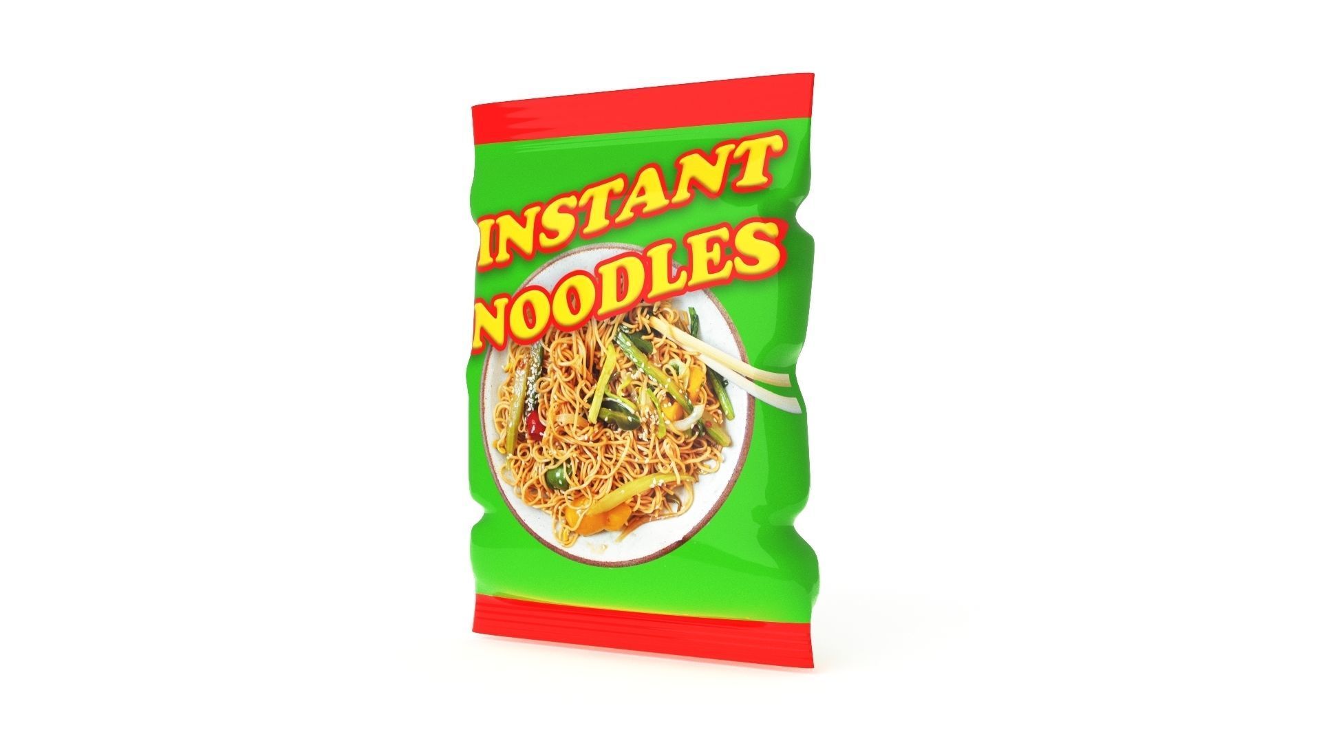 Instant Noodle Packet Food Pack Packaging 3D model_1
