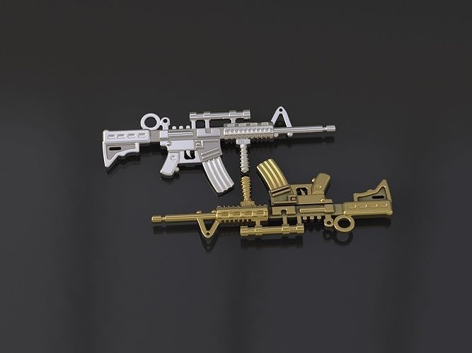 Gun Pendant - Colgante Fusil 3D print model