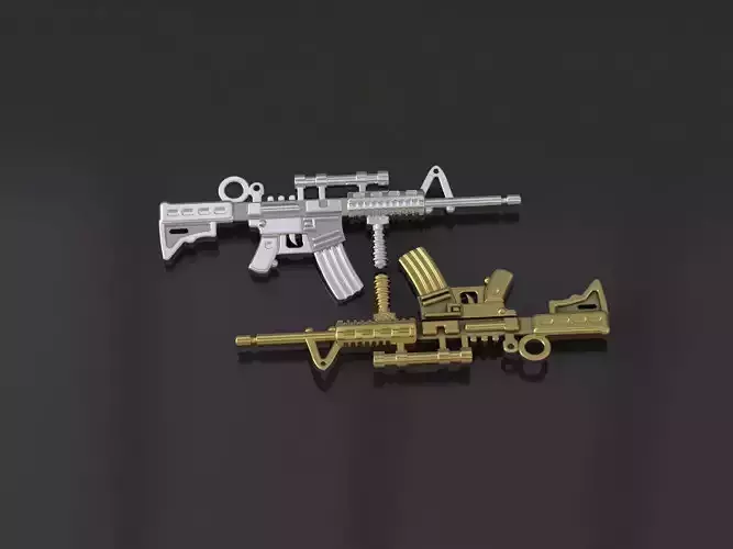 Gun Pendant - Colgante Fusil 3D print model