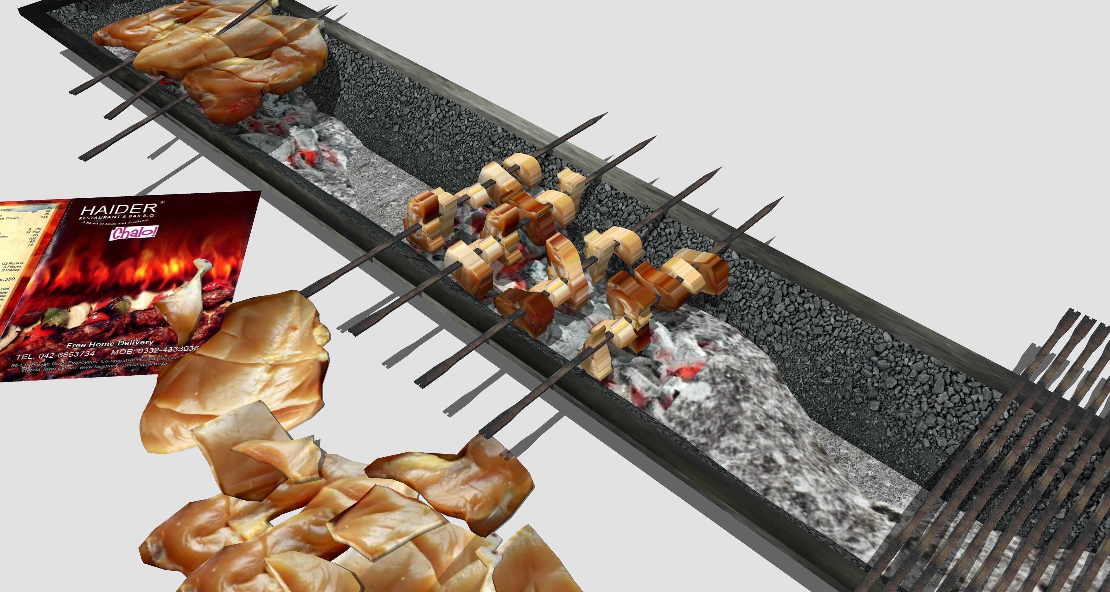BBQ Cafe 3D model_3