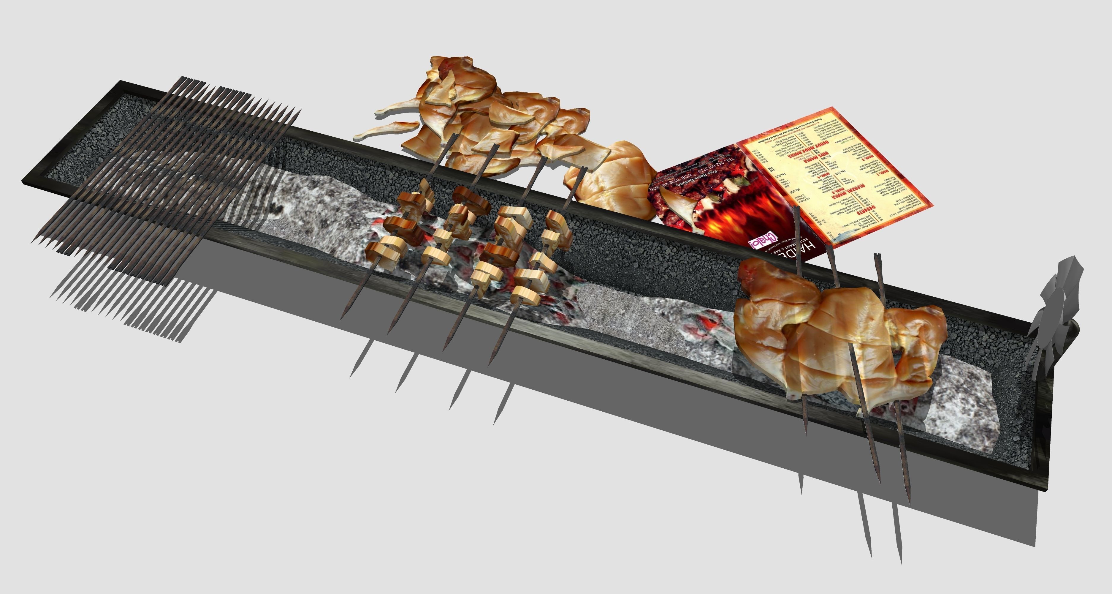 BBQ Cafe 3D model_2
