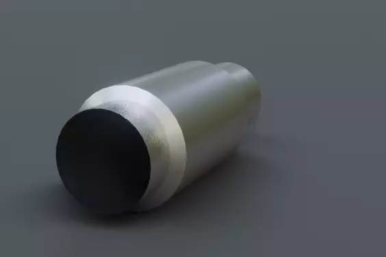 Mufflers metal pipe Low-poly 3D model