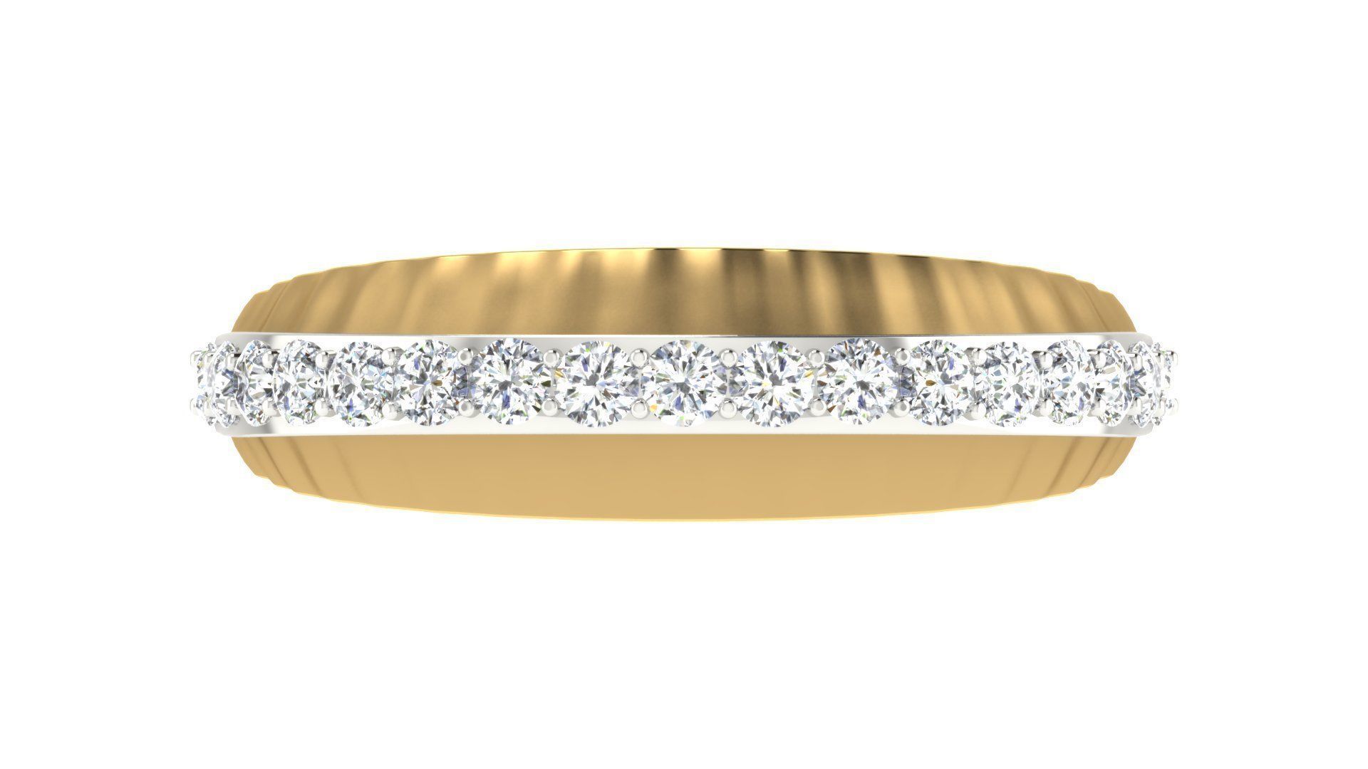 Couple Band Ring 3dm stl render 3D print model_9