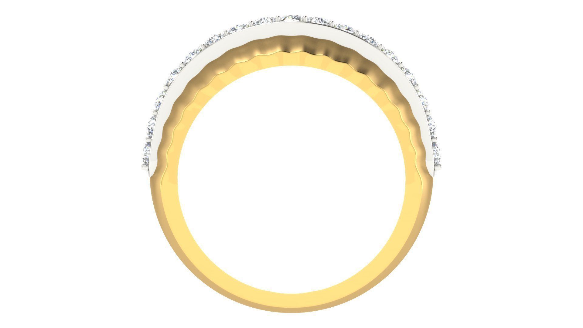 Couple Band Ring 3dm stl render 3D print model_7