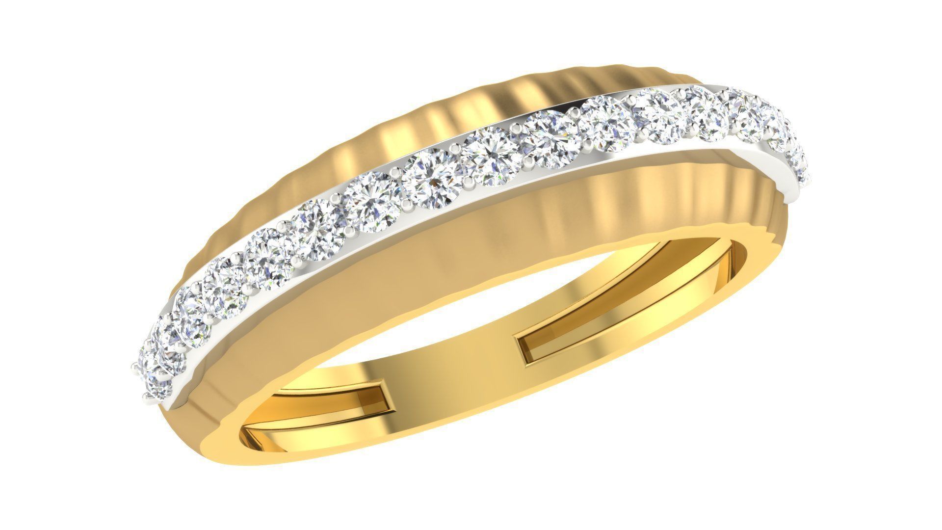 Couple Band Ring 3dm stl render 3D print model_6