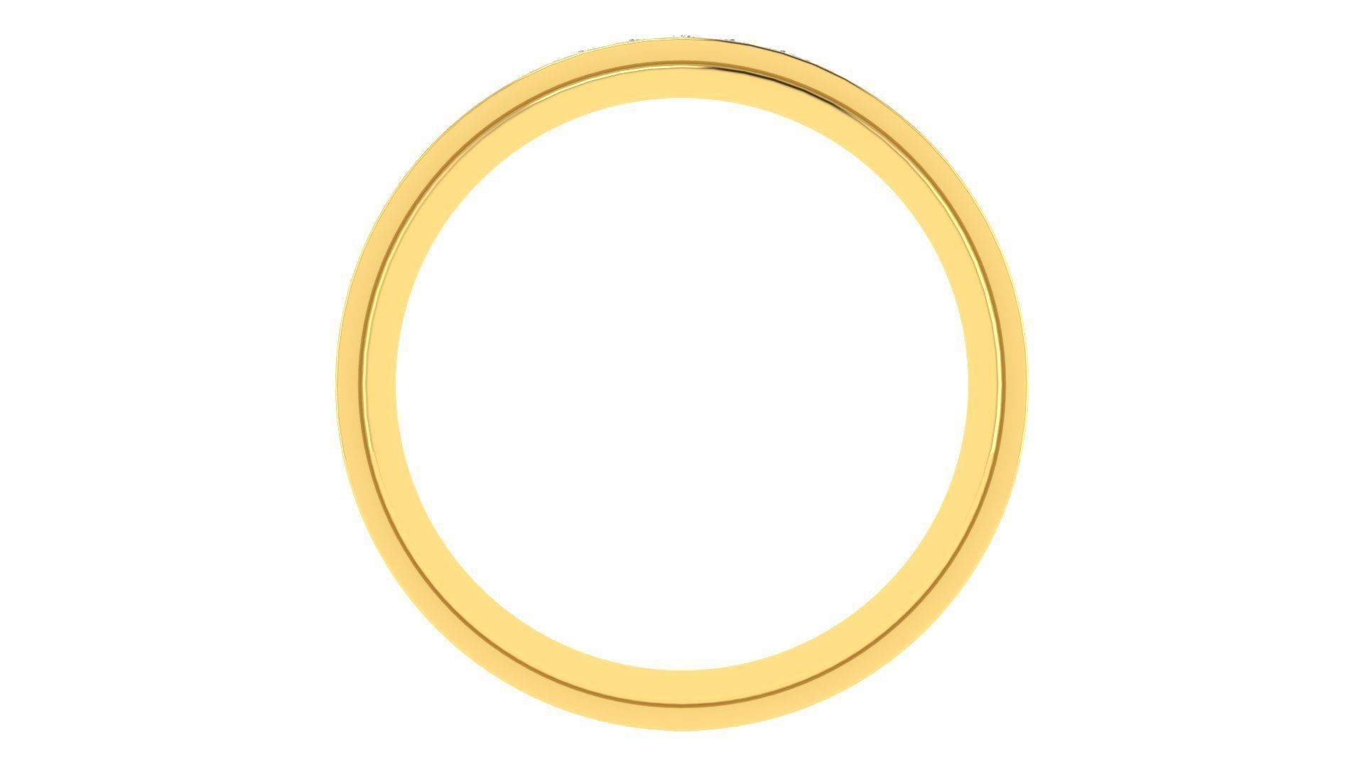 Valentine Solitaire Couple Band Ring  3D print model_3