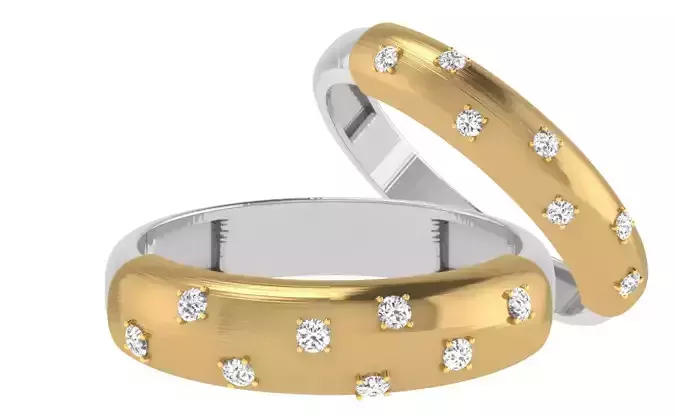 Solitaire Heart Love Valentine Couple Band Ring