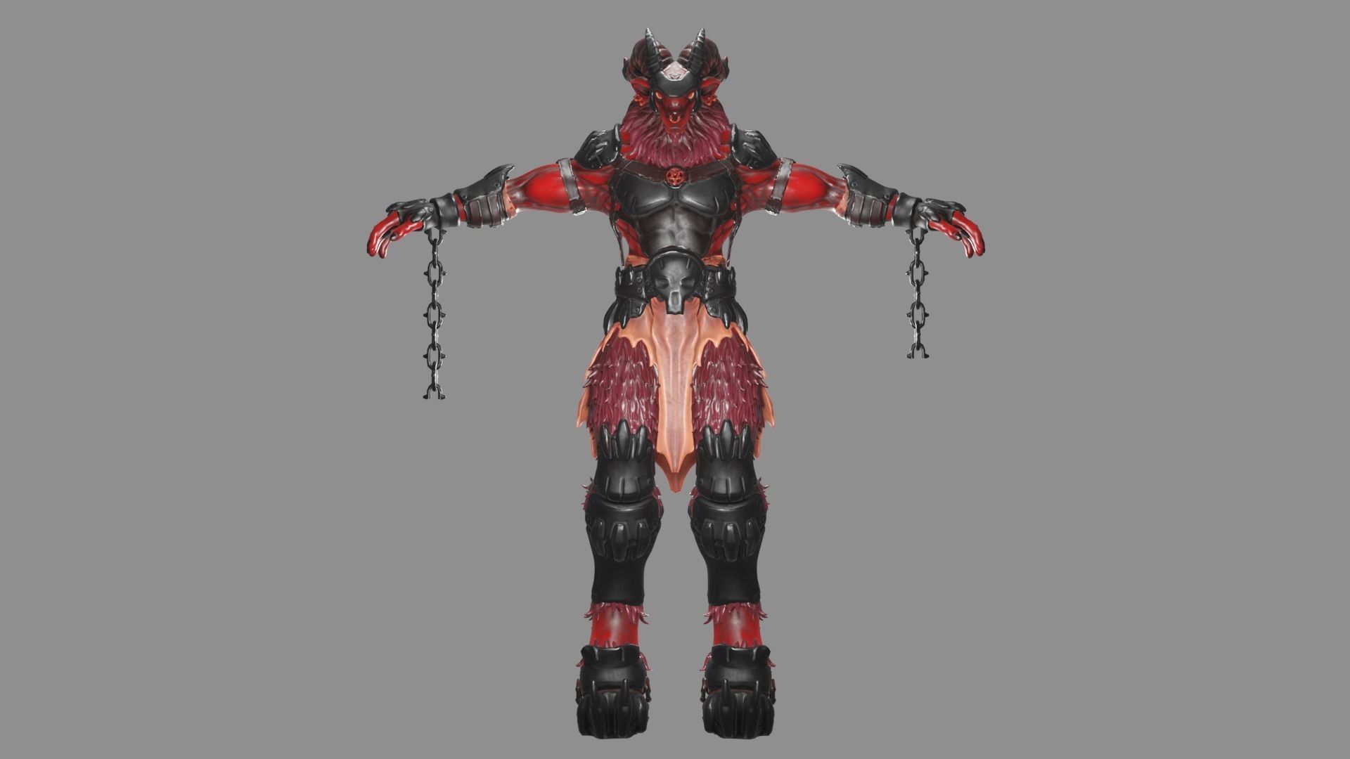 Baphomet character 3D model_1