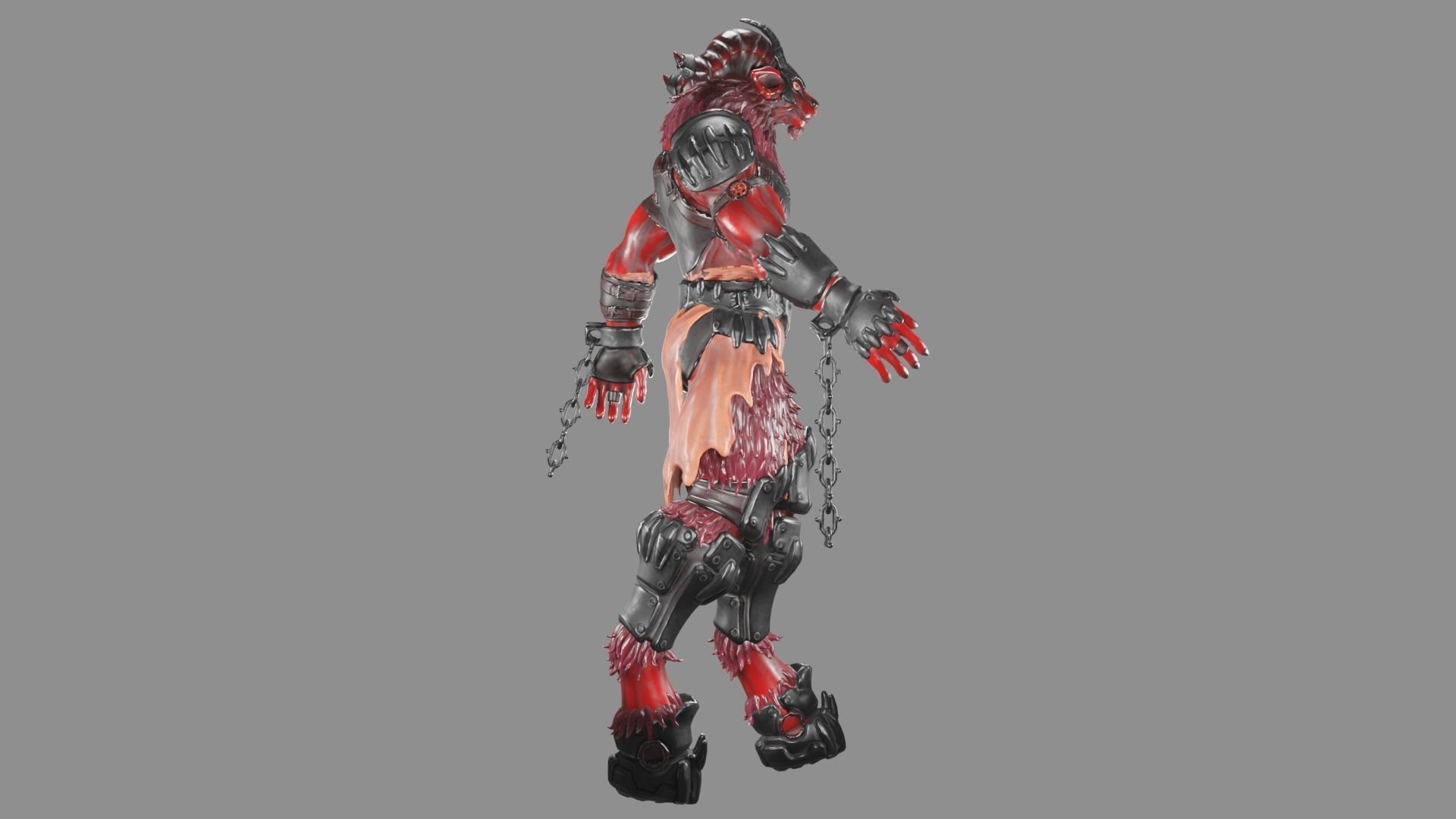 Baphomet character 3D model_4