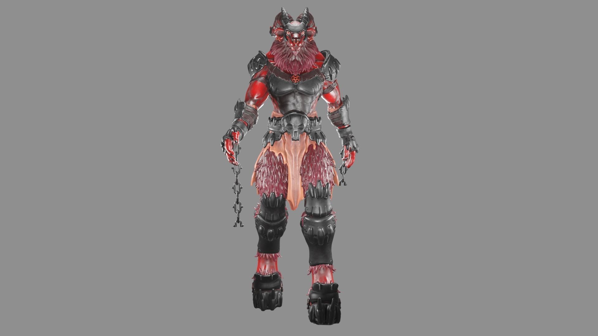 Baphomet character 3D model_6