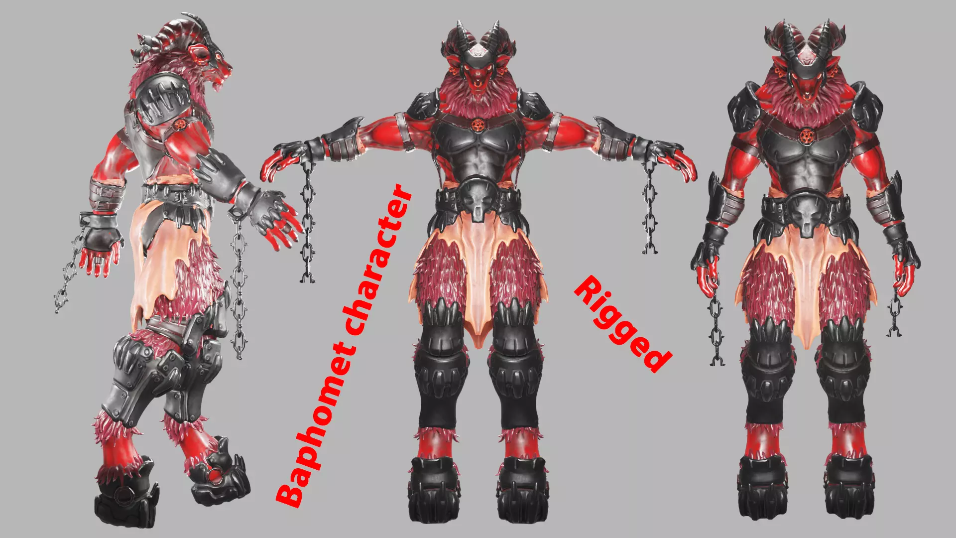 Baphomet character 3D model_0