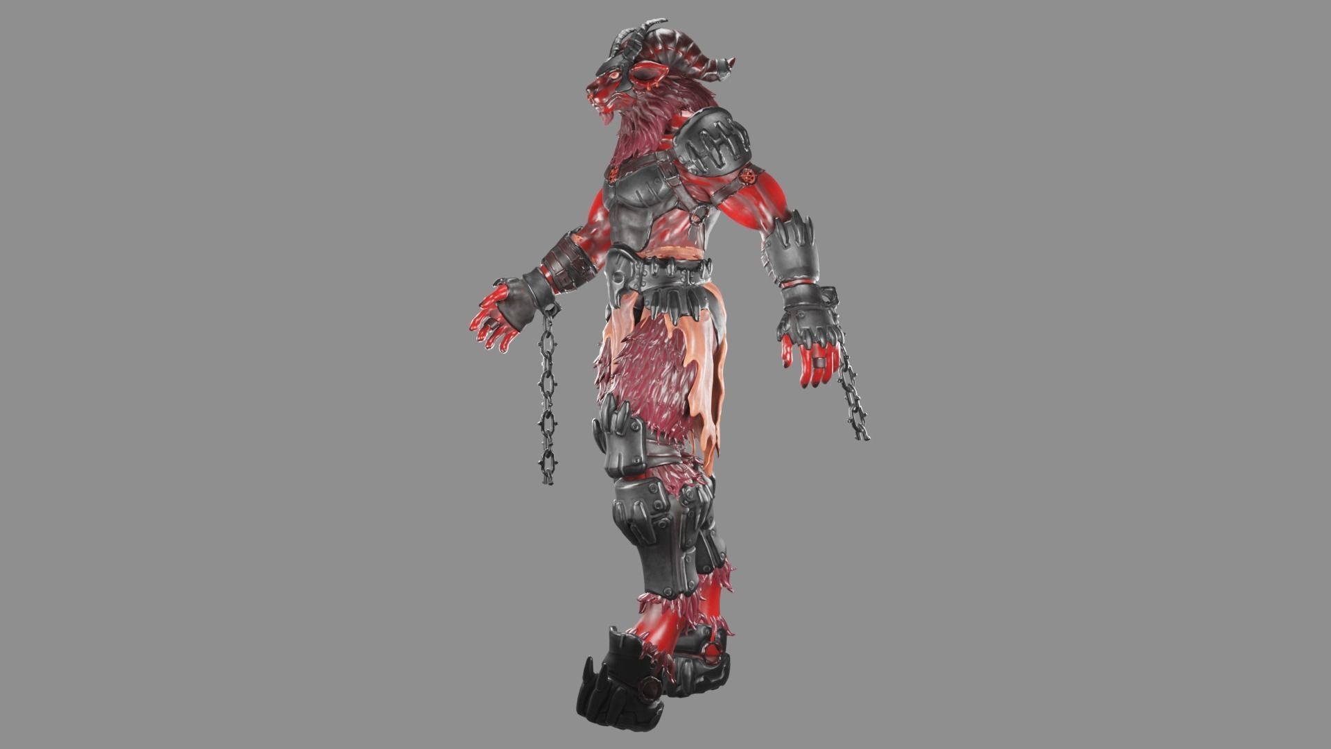 Baphomet character 3D model_5