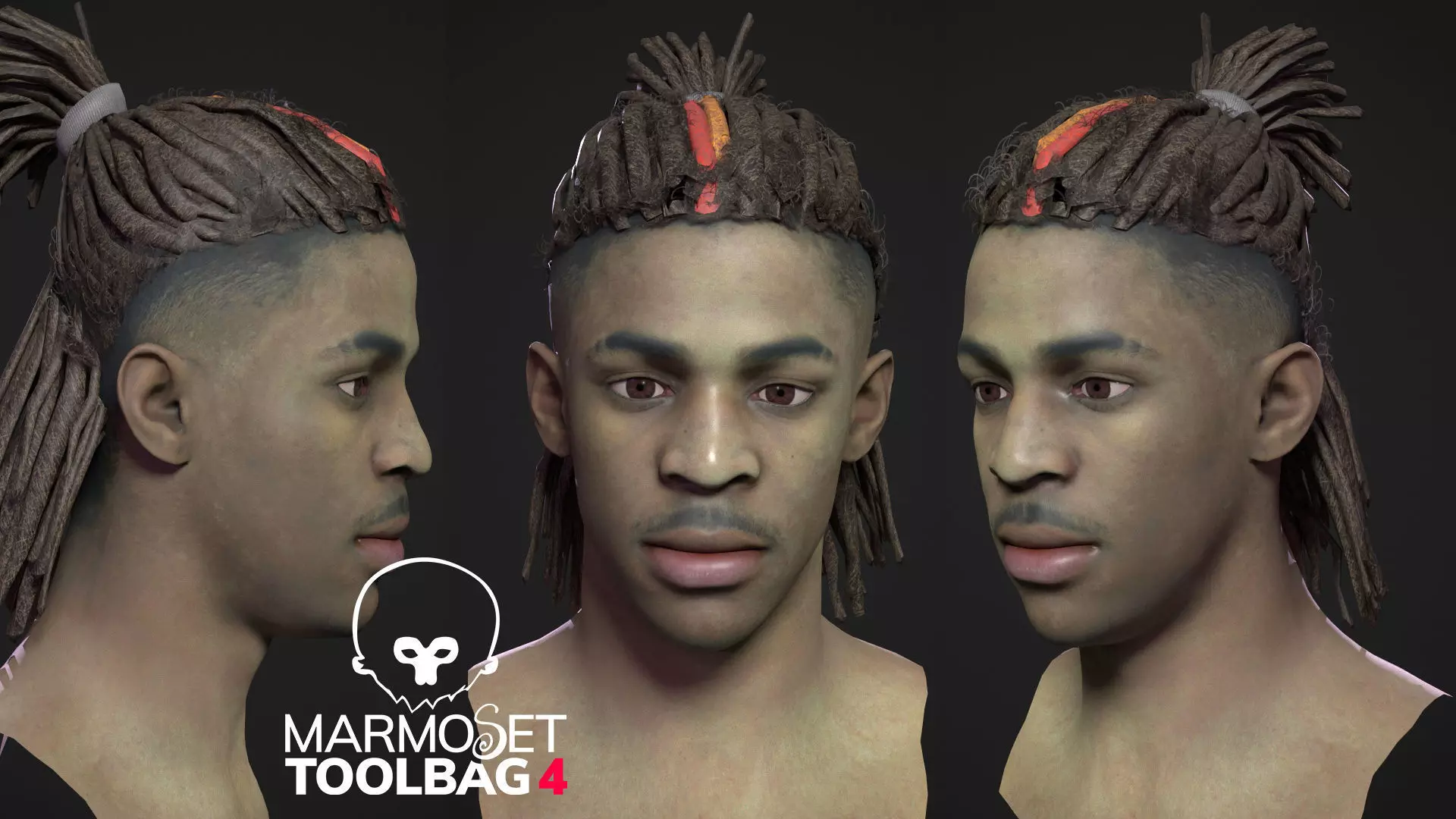 Ja Morant Bust NBA player 3D textured Low-poly 3D model