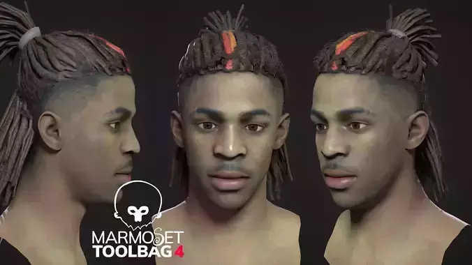 Ja Morant Bust NBA player 3D textured