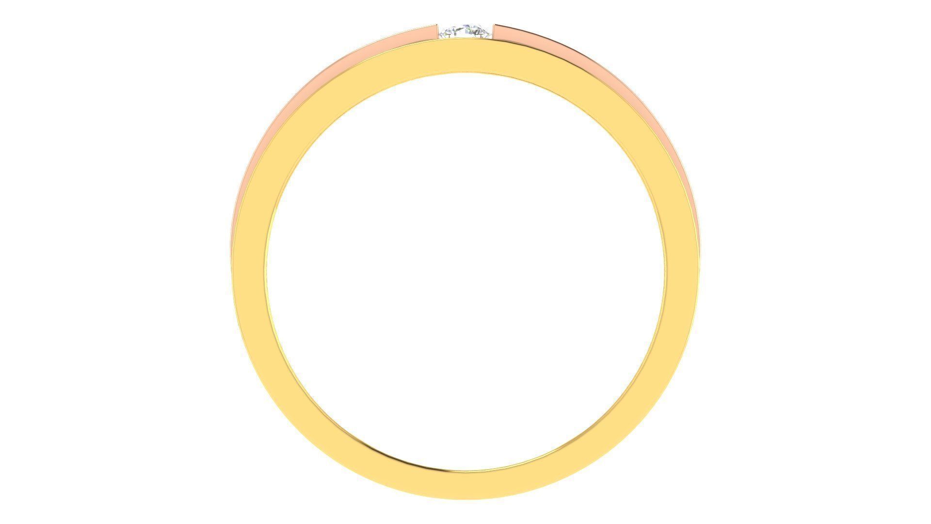 Diamond Couple Band Ring 3dm stl render detail  3D print model_3